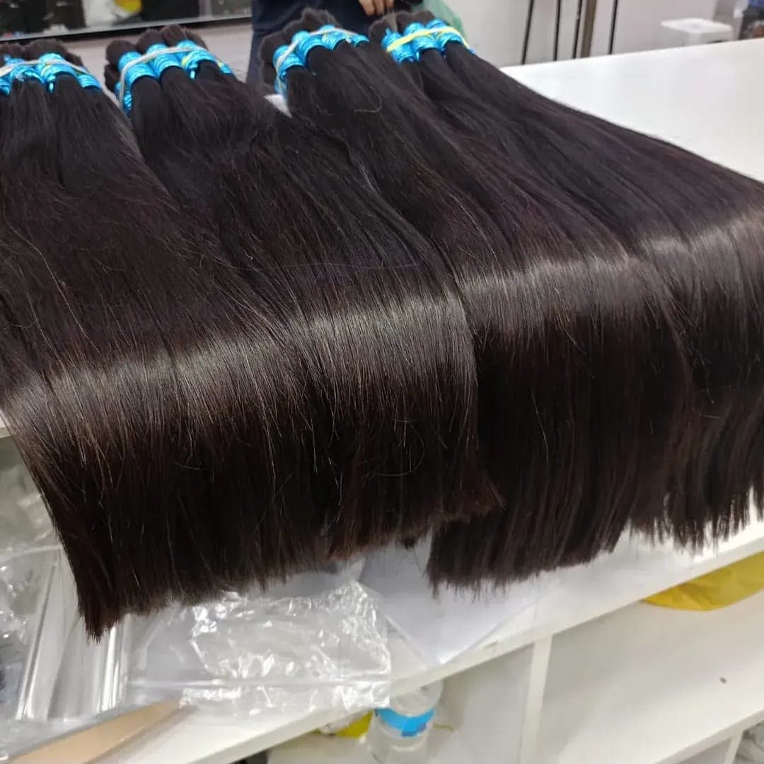 Cabelo natural castanho indiano premium