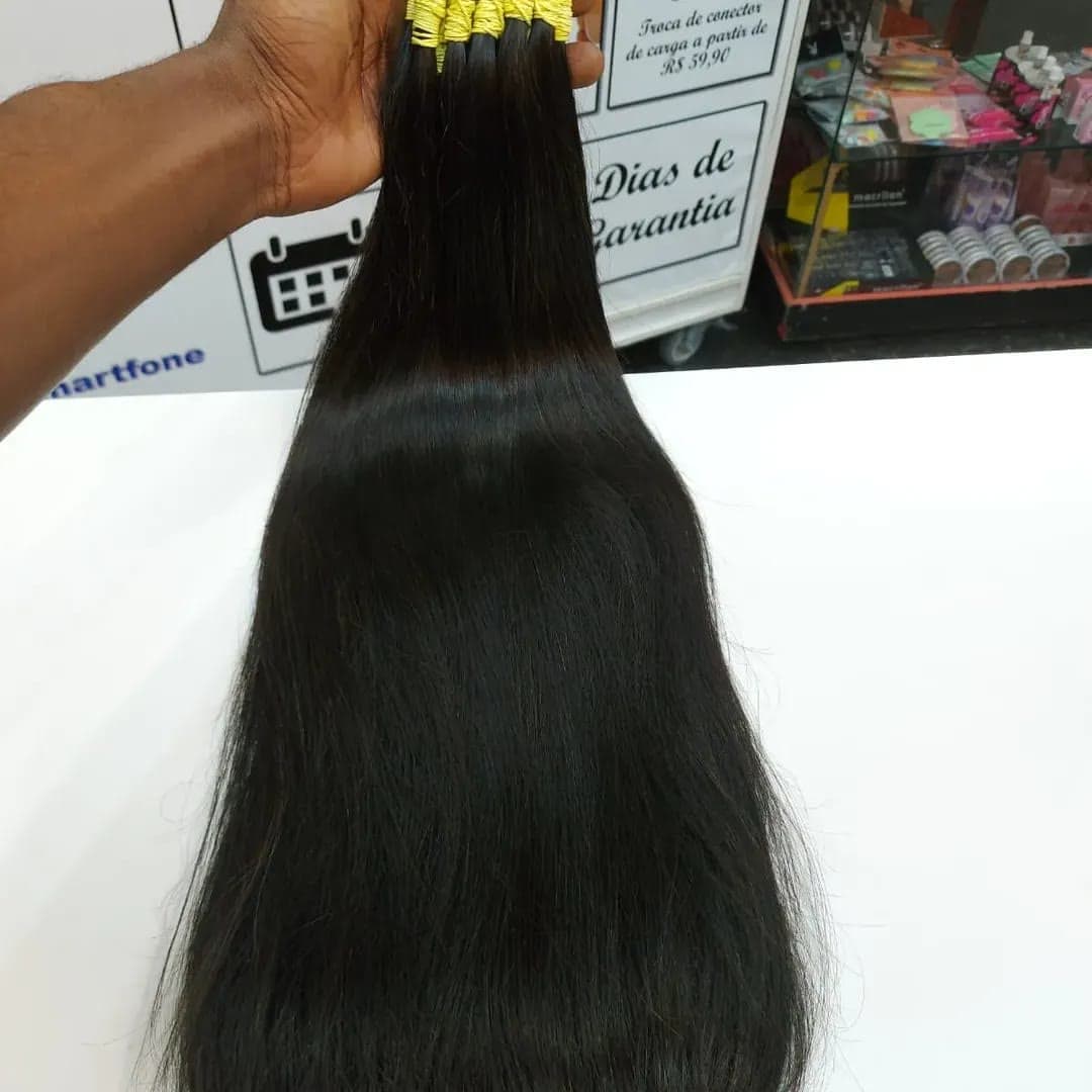 Cabelo natural brasileiro castanho