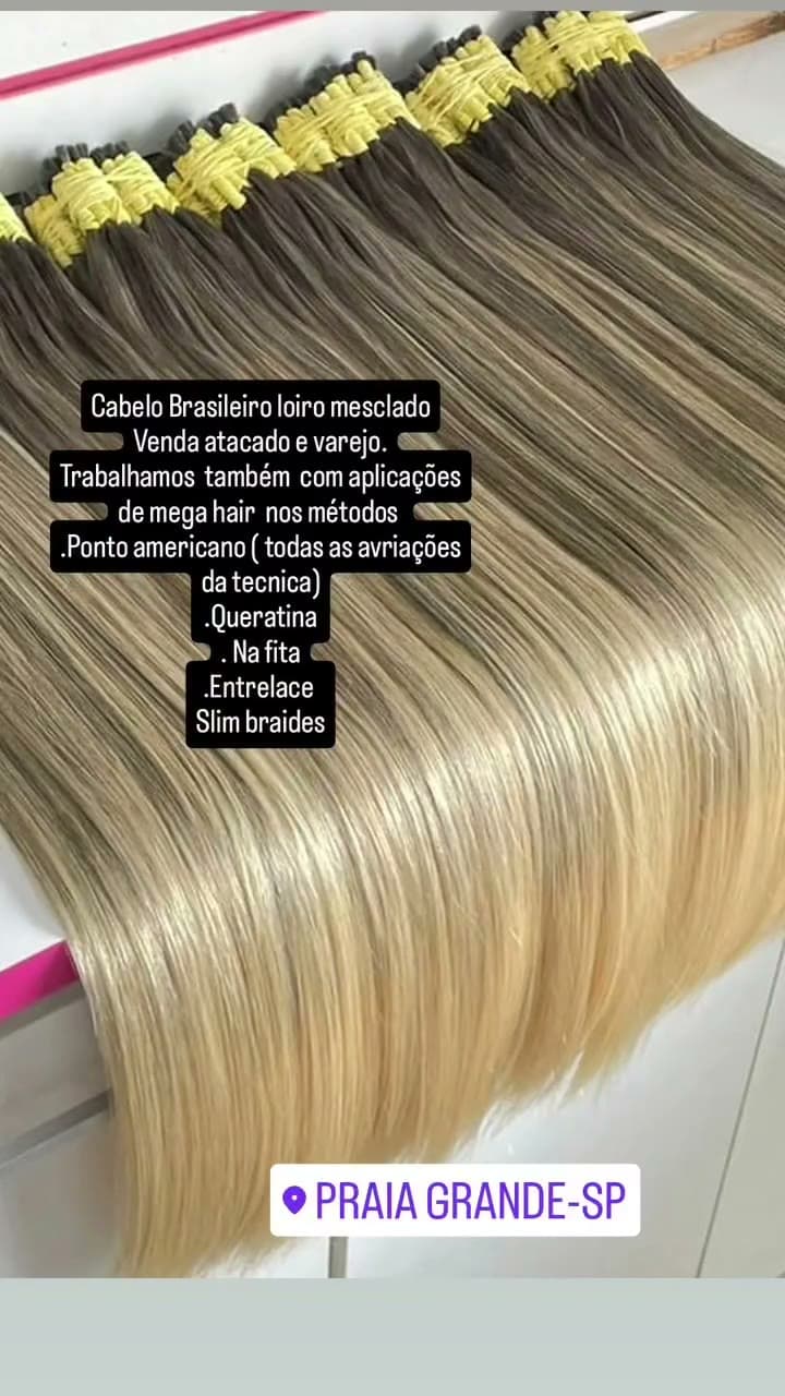 Venda de cabelos naturais atacado e varejo. #megahairpraiagrande #megahair #cabeloloiro #cabelobrasileiro