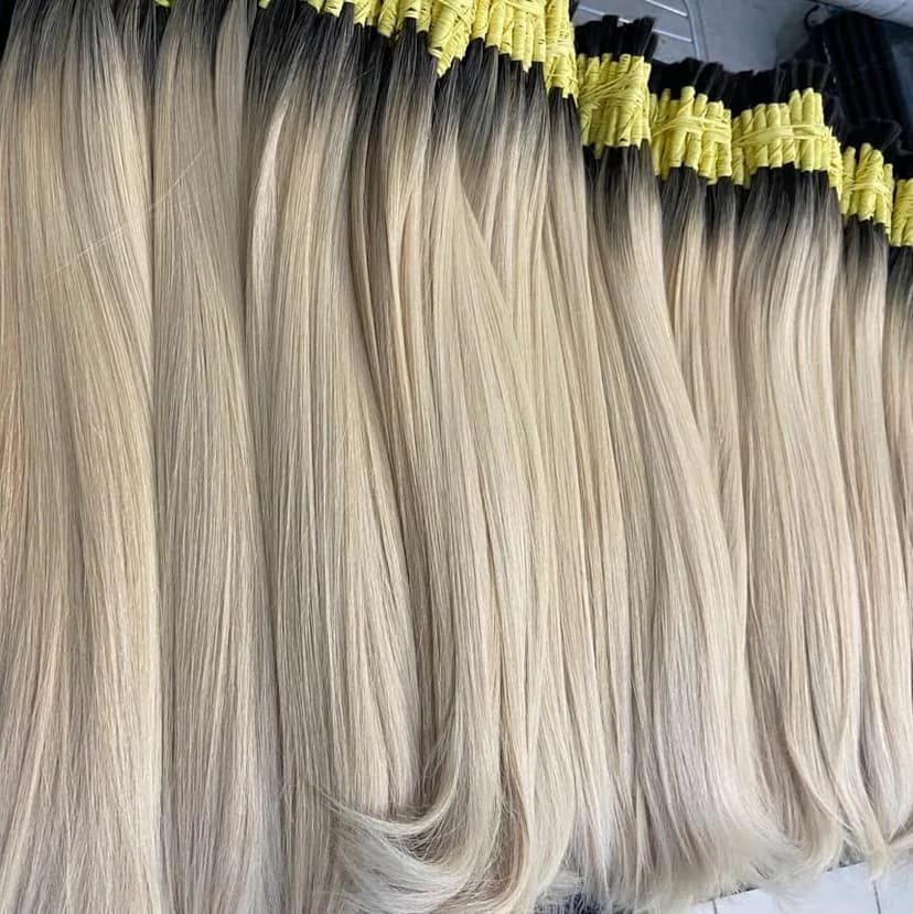 Cabelo Vietnamita Liso Loiro com Raiz Esfumada 75cm