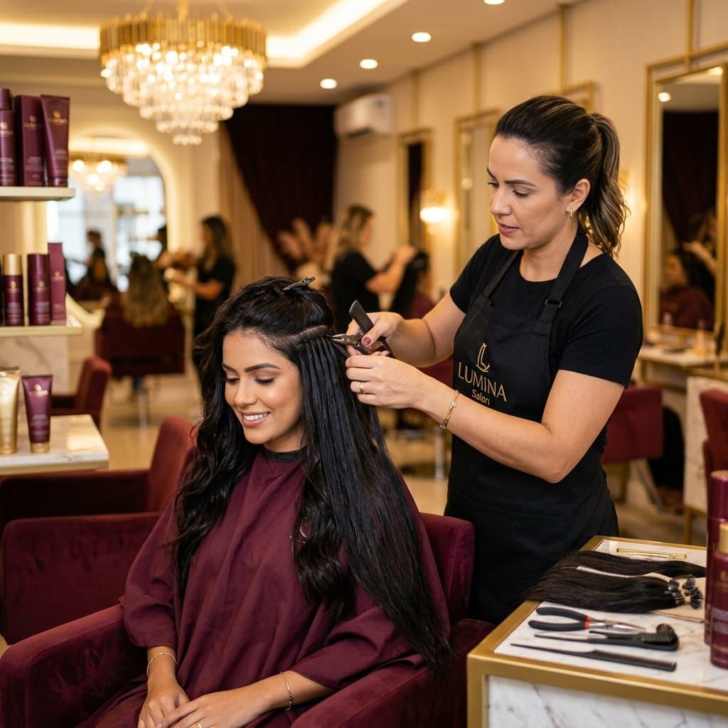 Colocação de Mega Hair